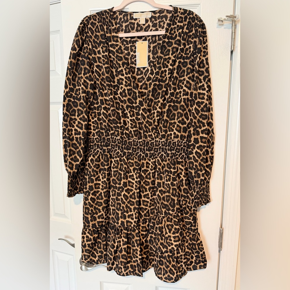 Michael Kors Julia Dark Camel Dress XL